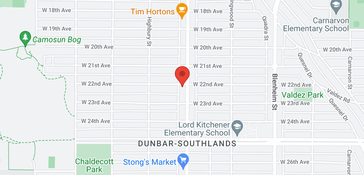 map of 3807 DUNBAR STREET